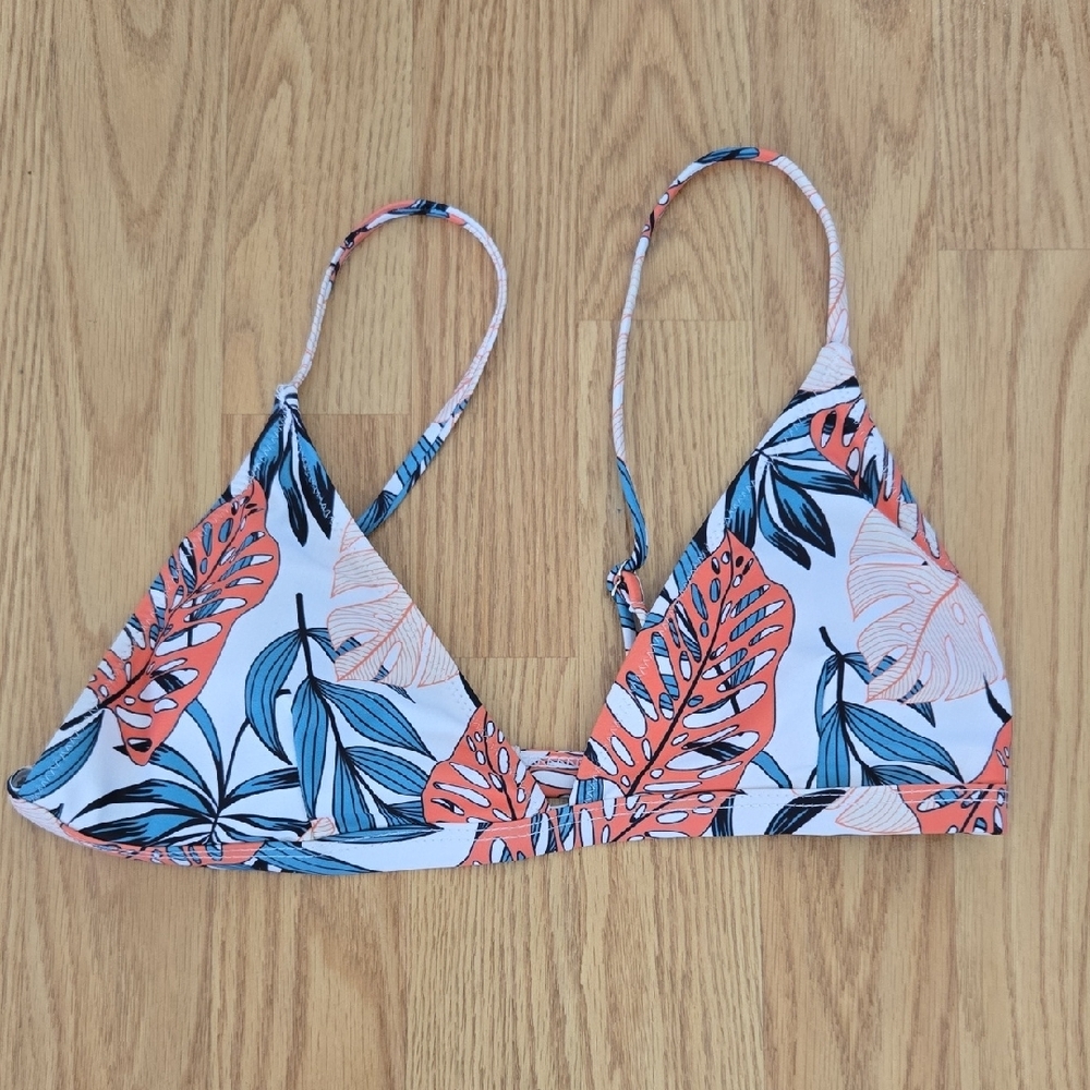 Tropical Print Bikini Top